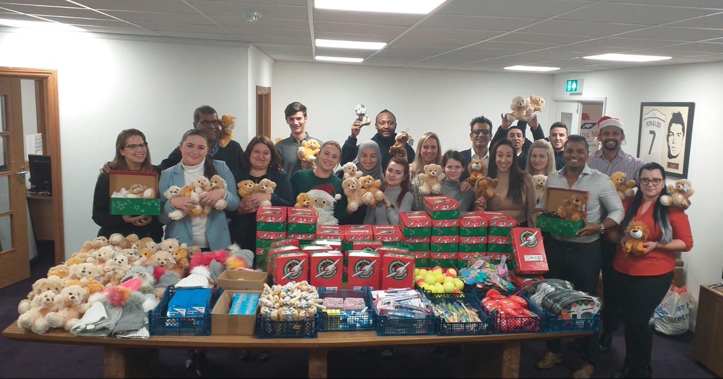 Staffing Match Operation Christmas Child 2019 - team with toys